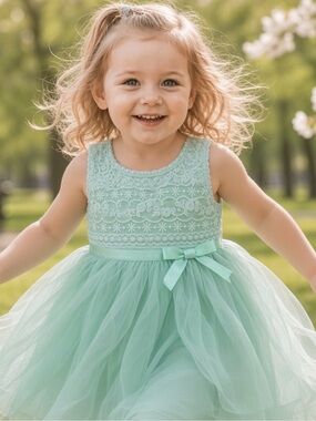 Girls Bloomingdale’s Mint Green Tulle Dress 4 $89.00